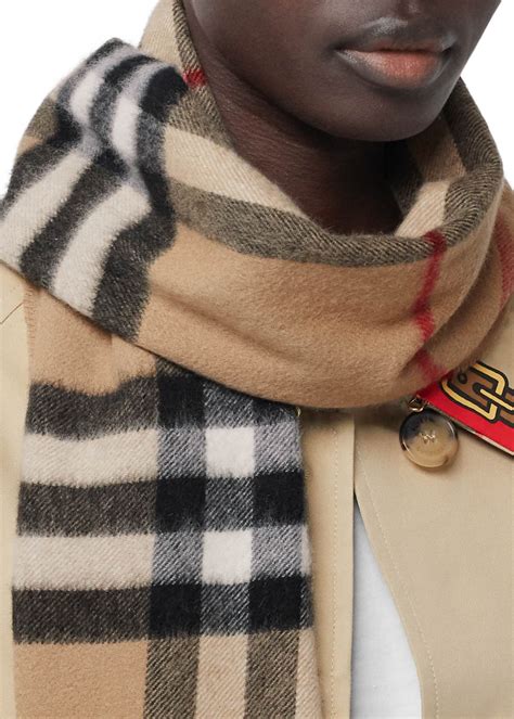 burberry giant check wool silk scarf or cashmere|burberry scarf 50 cashmere wool.